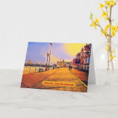 Carte Planche de la Plage Pop Art (Fleur jaune)