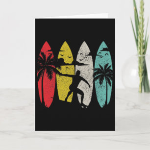 Carte Planche de surf Surfiste Surf vintage Été Plage