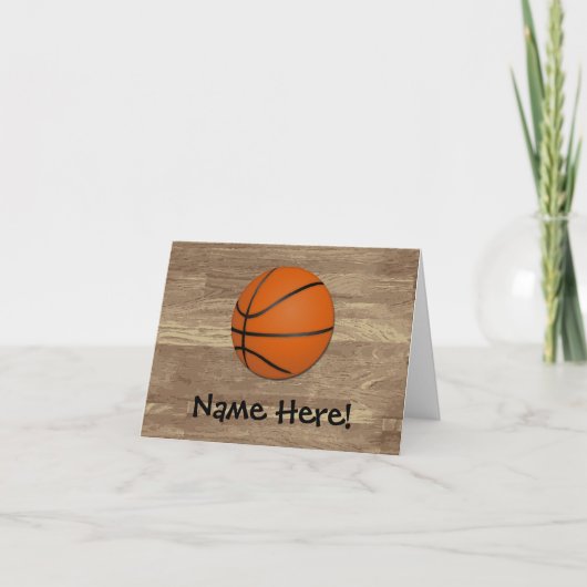 Carte Plancher en bois de basket-ball personnalisé (Devant)