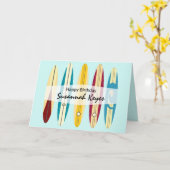 Carte Planches À Roues Longues Vintage (Fleur jaune)