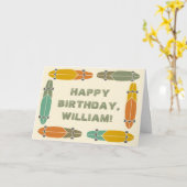 Carte Planches à roulettes rétro personnalisées pour ska (Fleur jaune)