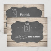 Carte Planchette en pot Mason Veux-tu être notre porte-a (Devant / Derrière)