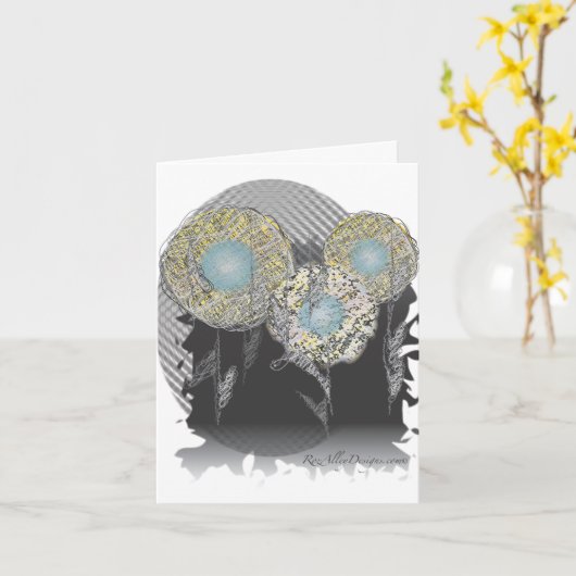 Carte Planète à fleurs (Fleur jaune)