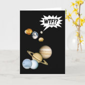 Carte Planète Pluton WTF!? Drôle de science geek astrono (Fleur jaune)