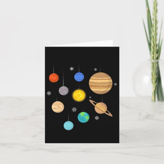 Carte Planètes dans l'espace (Devant)