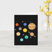 Carte Planètes dans l'espace (Fleur jaune)
