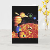 Carte Planètes système solaire (Fleur jaune)