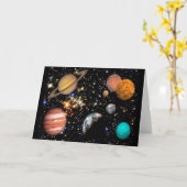 Carte Planètes système solaire (Fleur jaune)