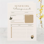 Carte Planificateur de travail et d'études (Fleur jaune)