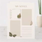 Carte Planificateur de travail et d'études (Dos)