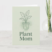 Carte Plant Mom Greeting Card – Minimal Line Art Botanic (Devant)