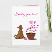 Carte Plante cœur de chien marron (Devant)