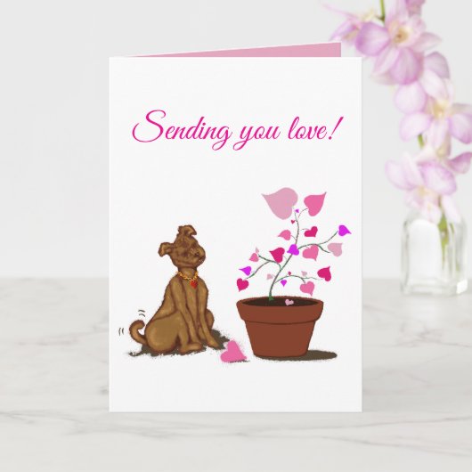 Carte Plante cœur de chien marron (Orchidée)