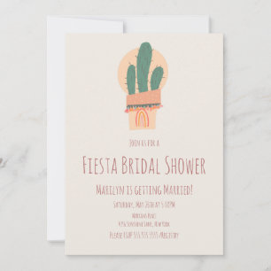 Carte Plante de cactus moderne en pot Lavage de mariage