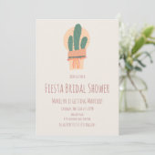 Carte Plante de cactus moderne en pot Lavage de mariage  (Debout devant)