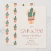 Carte Plante de cactus moderne en pot Lavage de mariage  (Devant / Derrière)