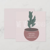 Carte Plante en pot d'adresse de nouvelle maison moderne (Devant / Derrière)