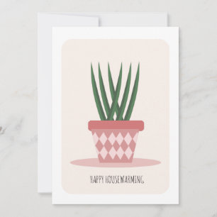 Carte Plante en pot d'aloès pour pendaison de crémaillèr