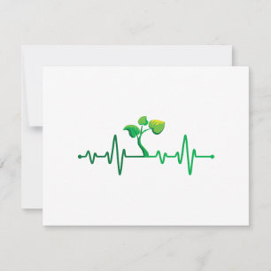 Carte Plante Heartbeat - Botany Botanist Gardening Plant