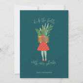 Carte plante Lady Christmas Flat Card (Devant)