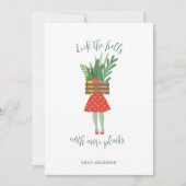 Carte plante Lady Christmas Flat Card (Devant)