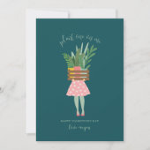 Carte plante Lady Valentine's Day Flat Card (Devant)