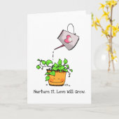 Carte Plante vert & arrosage (Fleur jaune)