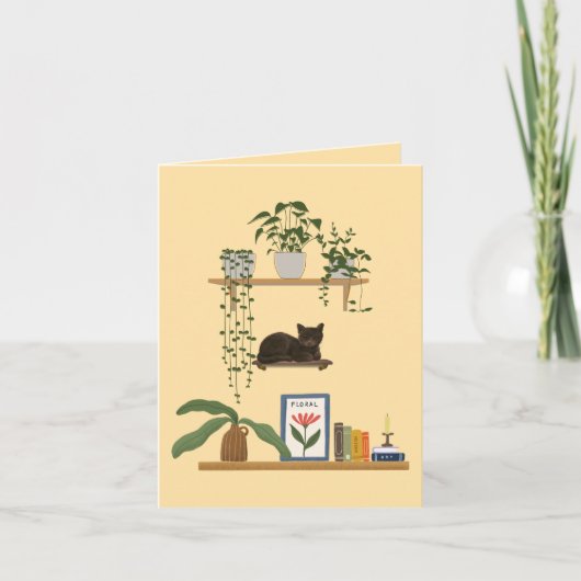Carte Plantes, Chats Et Livres - Boisson Chat esthétique (Devant)