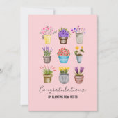 Carte Plantes de fleurs douces Bienvenue à la maison du  (Devant)