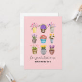 Carte Plantes de fleurs douces Bienvenue à la maison du  (Devant/Arrière en situation)