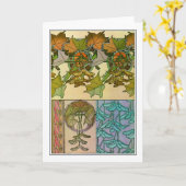 Carte Plantes de style Art Nouveau, Mucha (Fleur jaune)