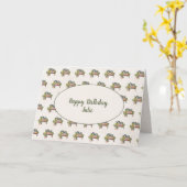 Carte Plantes Posés Sur Le Banc Du Jardin Anniversaire (Fleur jaune)