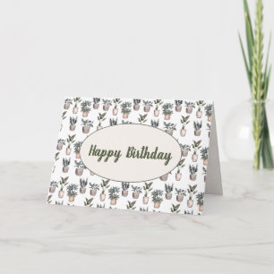 Carte Plantes pour l'anniversaire