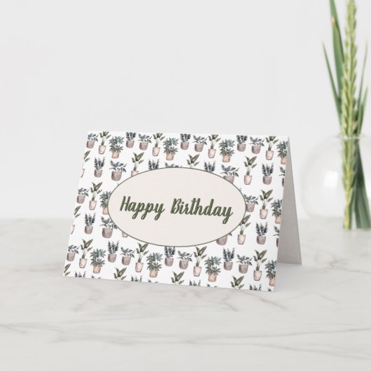 Carte Plantes pour l'anniversaire (Devant)