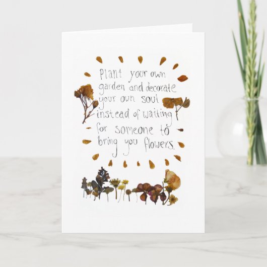 Carte Plantez votre propre jardin inspiré (Devant)