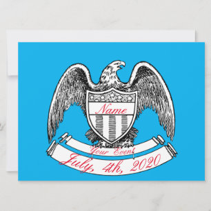 Carte Plaque d'aigle patriotique vintage Thunder_Cove