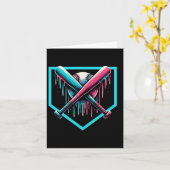 Carte Plaque de base-ball Drip Boys Batte de baseball  (Fleur jaune)