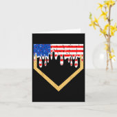 Carte Plaque de baseball Drip Garçons Glace US Drapeau 4 (Fleur jaune)