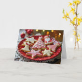 Carte Plaque de cookies de Noël (Fleur jaune)