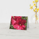 Carte Plaque de dîner Hibiscus rouge (Fleur jaune)