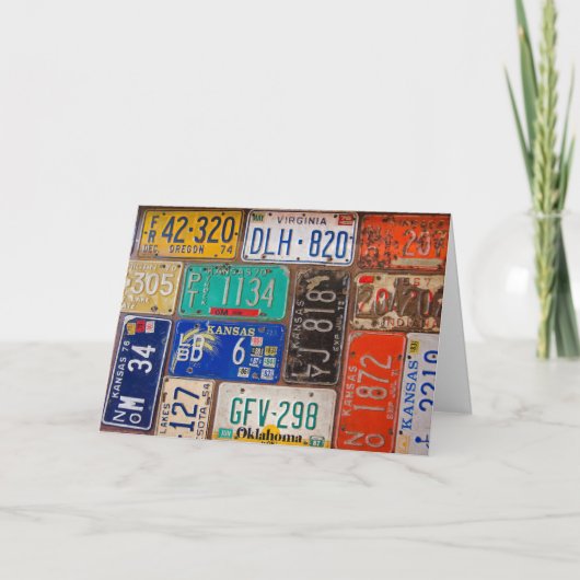 Carte Plaque de licence rouillée (Devant)