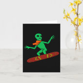 Carte Plaque de snowboard Alien (Fleur jaune)