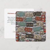 Carte Plaque d'immatriculation de la Route 66 enneigée p (Devant / Derrière)