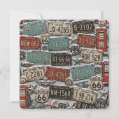 Carte Plaque d'immatriculation de la Route 66 enneigée p (Devant)