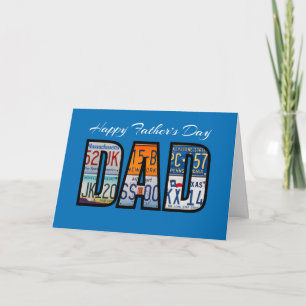 Carte Plaques de licence Jour du Père Heureux