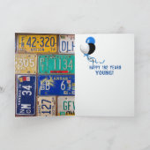 Carte Plaques de licence vintages pour 100e anniversaire (Intérieur)