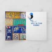 Carte Plaques de licence vintages pour 103e anniversaire (Intérieur)