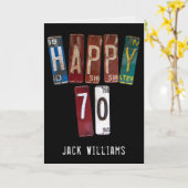 Carte Plaques d'immatriculation de voiture vieilles de 7 (Fleur jaune)