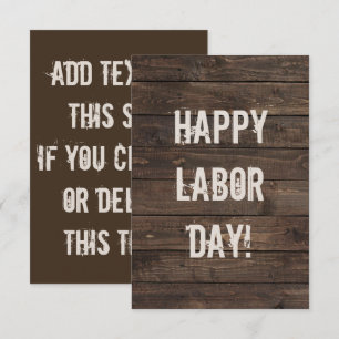 Carte Plaques en bois foncé Brown Faux Bonne Fête du T