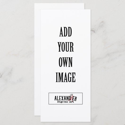 Carte plat 4 x 9 pouces (Devant / Derrière)